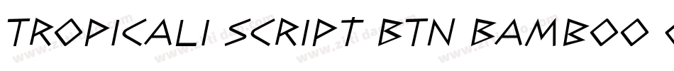 Tropicali Script BTN Bamboo Oblique字体转换